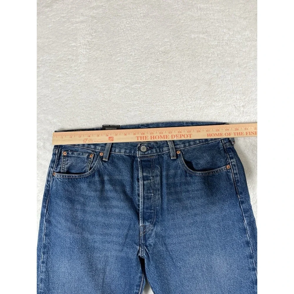 Levi's 501 Premium Irregular Med Wash Denim Jeans Men's Sz 38x34 Button Fly‎ NWT